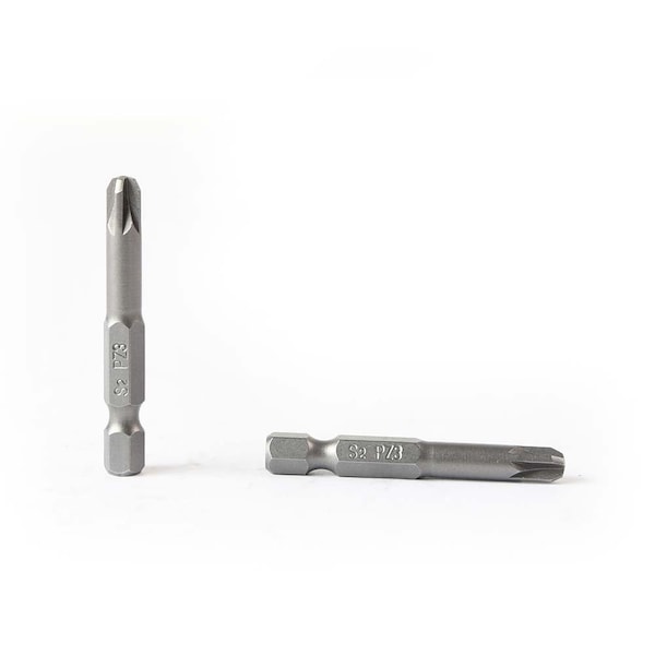 Superior Steel 3# Single End Pozidriv Screwdriver Bits - 2 Inch